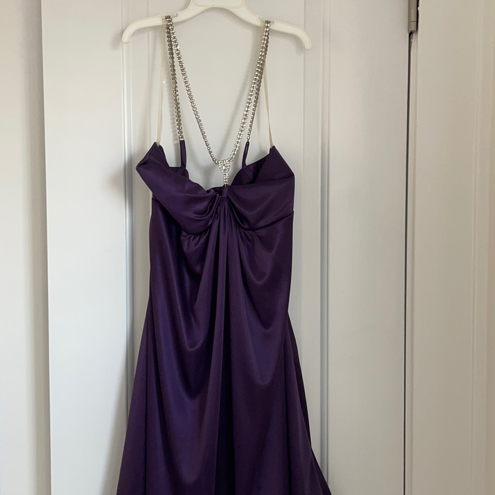 Y2K purple satin Windsor dress with jewels size  S/M